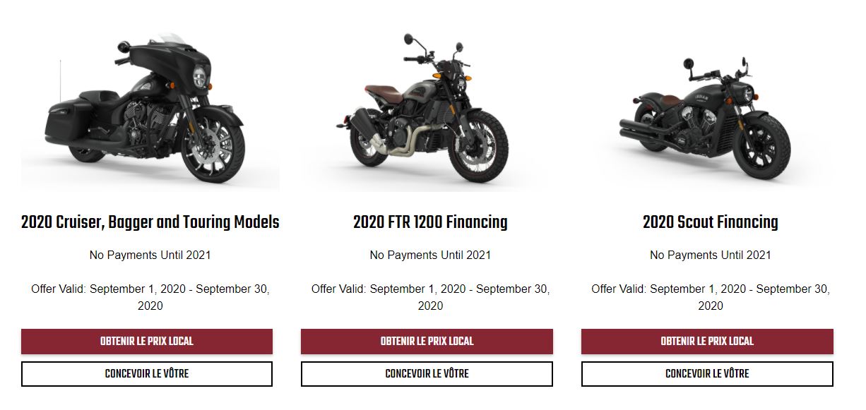 indian 2020 motorcycles